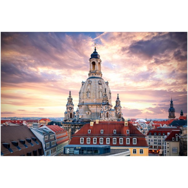 Wandbild Dresden - Frauenkirche zum Sonnenuntergang (Motiv 00595)
