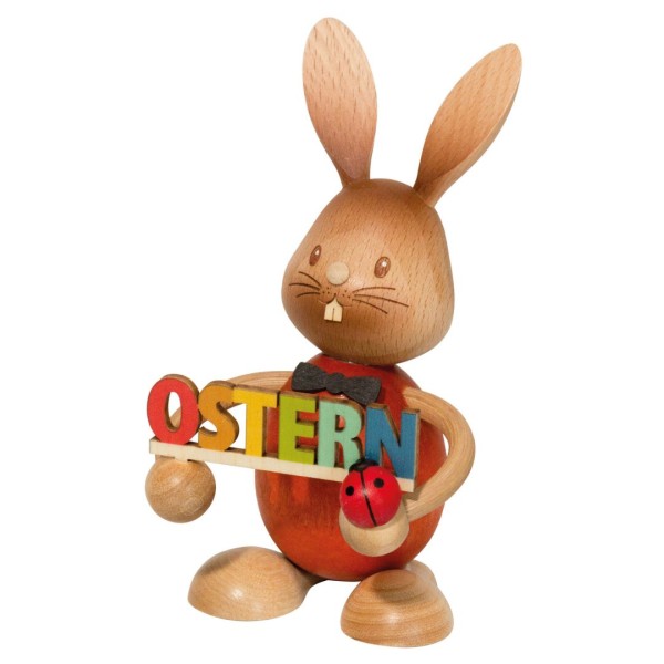 Hase Stupsi mit Osterschriftzug