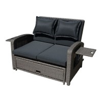 Funktionssofa NIZZA - 2-Sitzer - Polyrattan