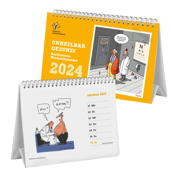 Karikaturen-Kalender 2024 - Unheilbar gesund