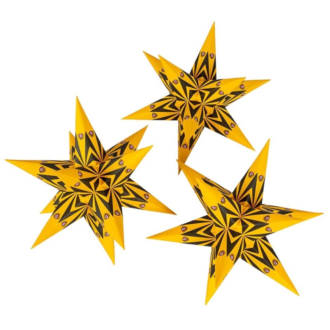 Dynamo Dresden - Adventssterne Fan-Star - 3er Set | DDV Lokal
