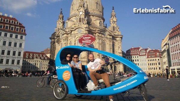 Rikscha Fahrt mit Picknick für Zwei in Dresden