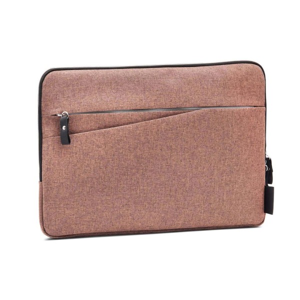 Laptoptasche "Paule" aus Stoff & Leder - braun