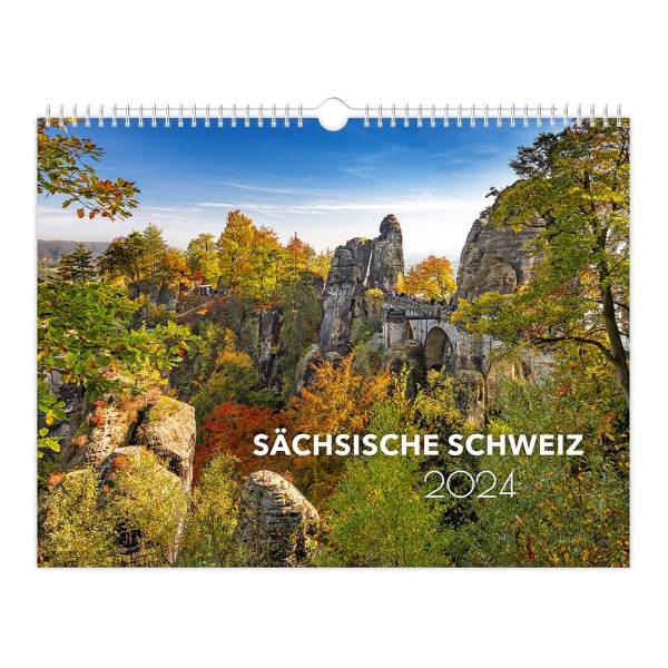 Kalender 2024 - Sächsische Schweiz - 40 x 30 cm - Kalendarium schwarz