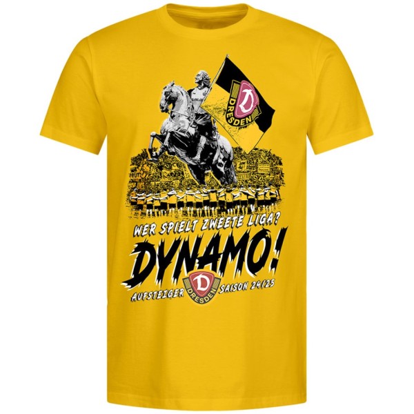 Dynamo Dresden - Herren T-Shirt - AUFSTEIGER - Design 2025 - gelb