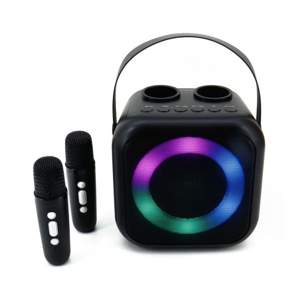 Tragbares Bluetooth Karaoke-System mit Lichteffekten und Stimmwandler