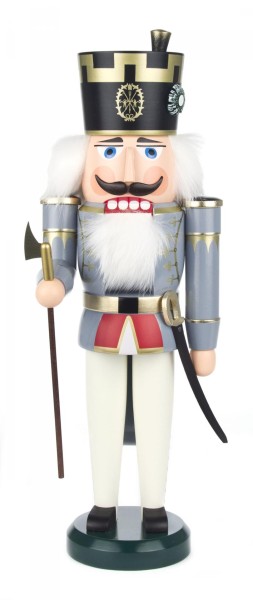 Nussknacker Bergmann Offiziant, grau-weiß, 38cm