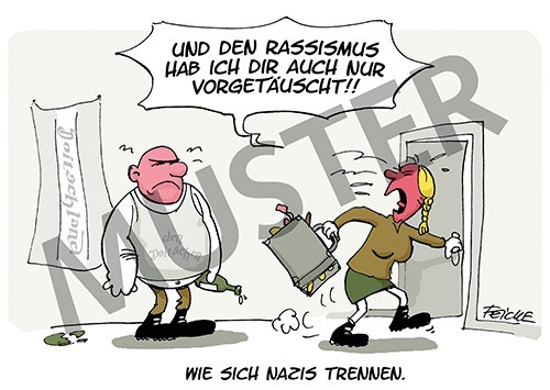 Postkarte Wie sich Nazis trennen