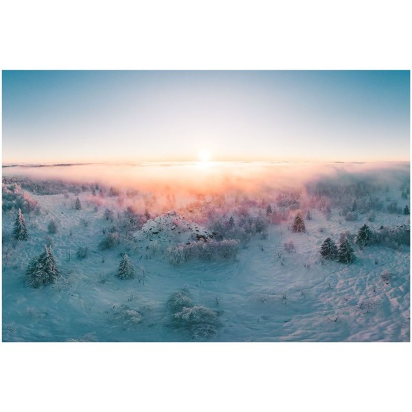 Wandbild Erzgebirge - Lugstein im Nebel (Motiv LV38)