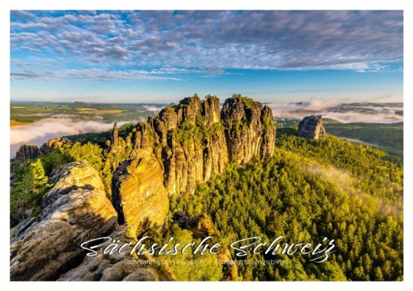 Postkarte Sächsische Schweiz - Schrammsteine & Falkenstein (Motiv PO_SSW_6)