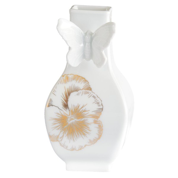 Vase, "Butterfly Collection", eckig, klein, "Giant Bloom Gold", H 13 cm