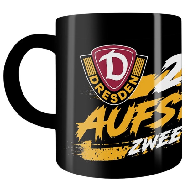 Dynamo Dresden - Tasse - AUFSTEIGER - Design 2025 - schwarz