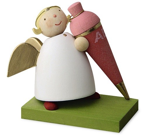 Schutzengel mit Schultüte - rot