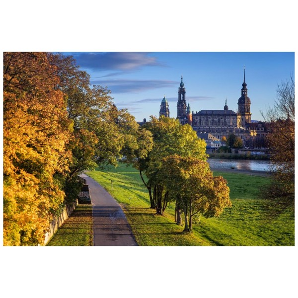 Wandbild Dresden - Goldener Herbst am Königsufer (Motiv 01144)
