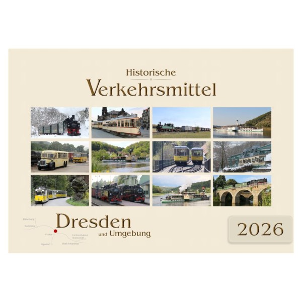 Kalender 2026 – Historische Verkehrsmittel