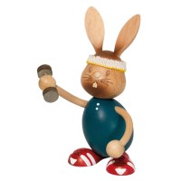 Hase Stupsi beim Sport