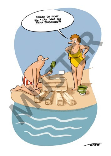 Postkarte "Strandfirma"