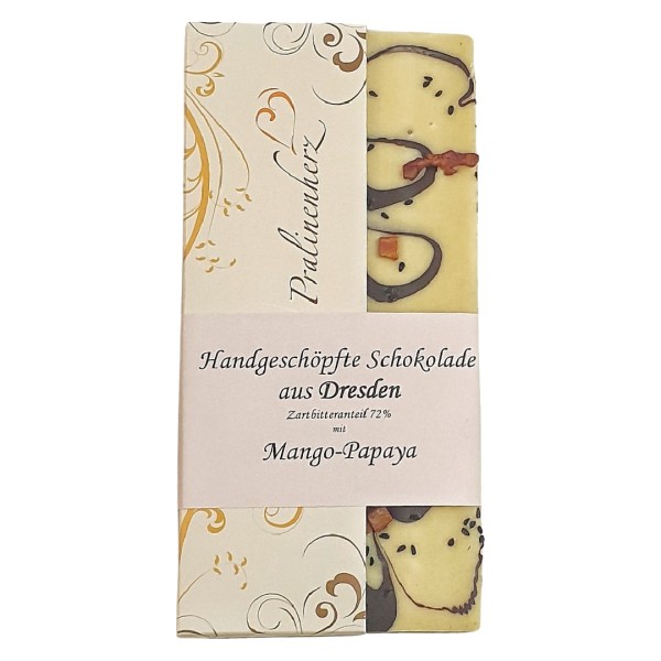Schokolade Mango-Papaya - Weiß- und Zartbitter-Schokolade