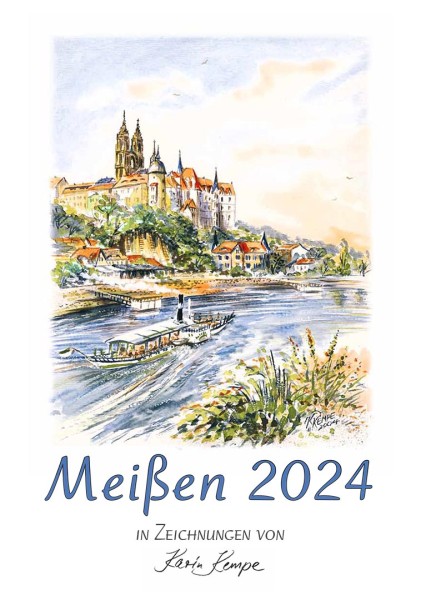 Kalender 2024 - Meißen - Bleistiftzeichnungen von Karin Kempe
