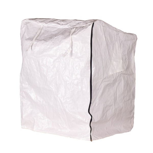 Strandkorb für Hunde, rot gestreift, mit schwenkbarem Hundenapf