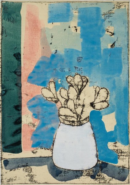 Mirjam Moritz Monotypie - Alpenveilchen II