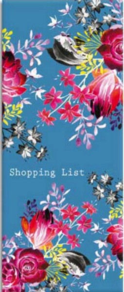 Shoppinglist Blumenmotiv