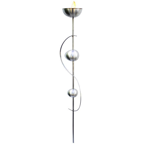 Wachsfackel Edelstahl - Meteor
