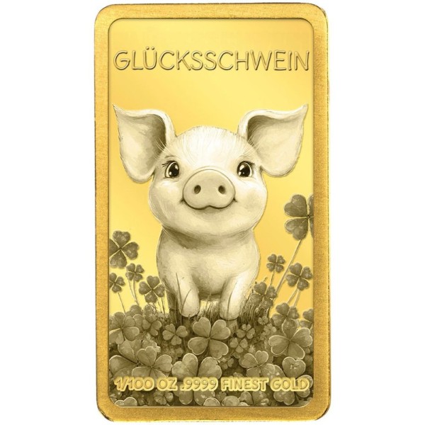 Goldbarren Glücksschwein