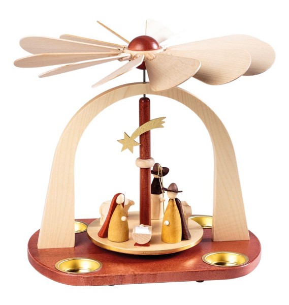 Pyramide Christi Geburt im neuen Naturholzdesign