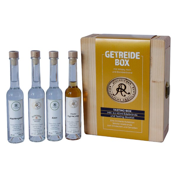 Augustus Rex - Getreide-Brände Tasting-Box in Geschenkverpackung