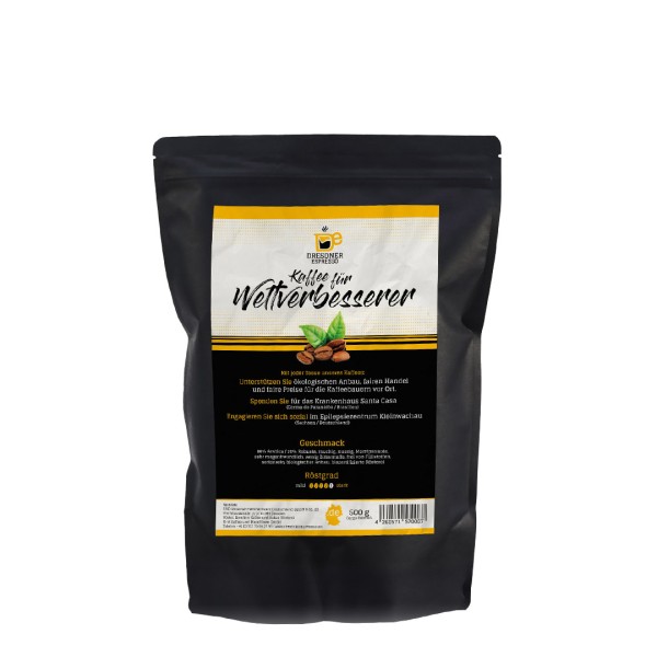 Dresdner Espresso - Weltverbesserer - 500g, ganze Bohnen