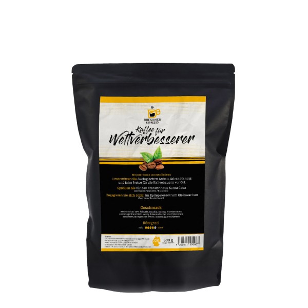 Dresdner Espresso - Kaffee für Weltverbesserer - 500g, ganze Bohnen